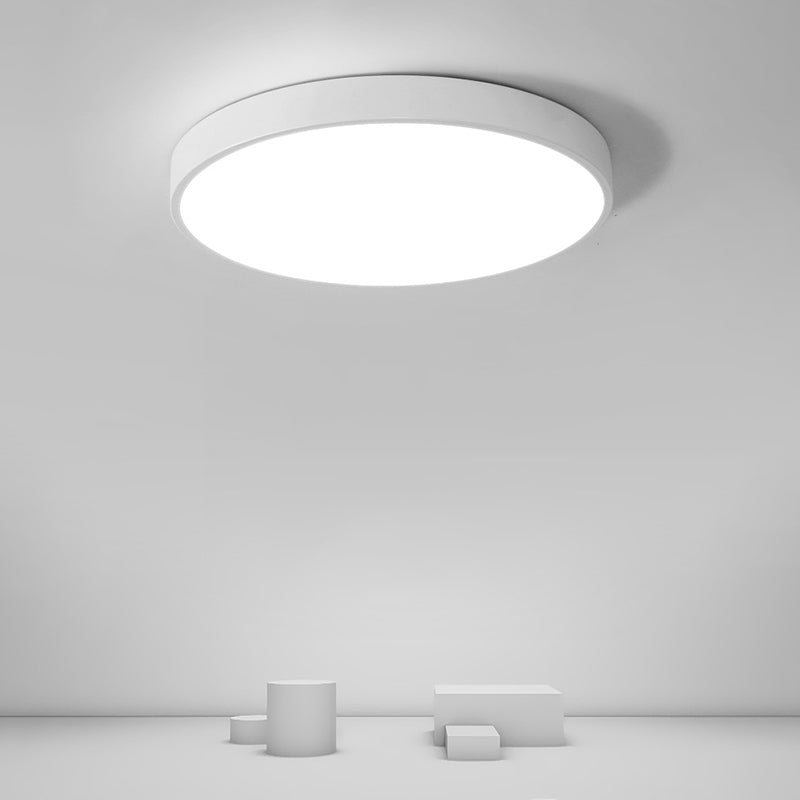 Nordic Macaron Metal LED Ceiling Flushmount with Acrylic Shade for Children's Room