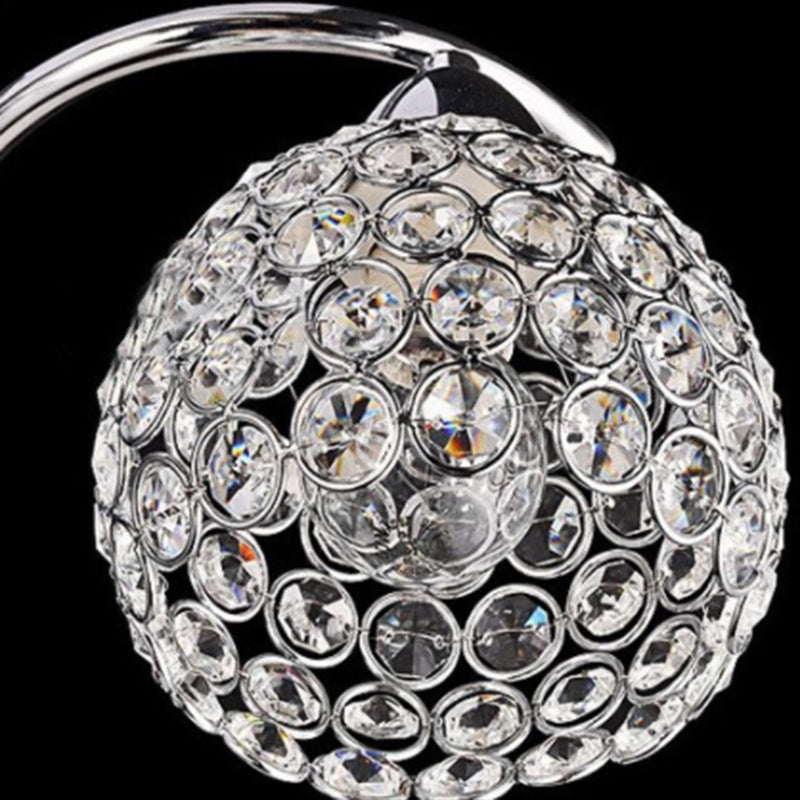 Modern 3 Lights Ceiling Light Spherical Semi Flush Light with Crystal Shade