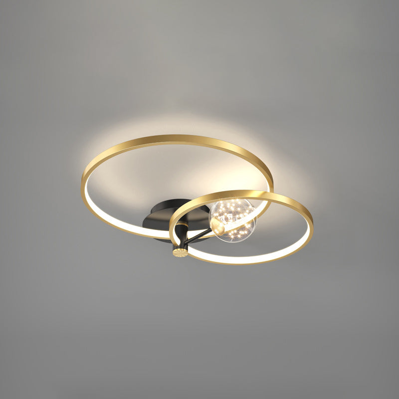 Circle Semi Flush Mount Leuchte Acryl moderne Flush -Deckenleuchten für Schlafzimmer