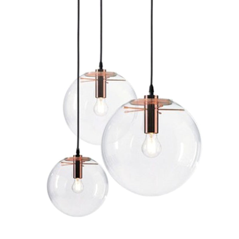 Cafe Ball Hanging Light One-Light Modern Simple Glass Glass Drop Drop Pendeur