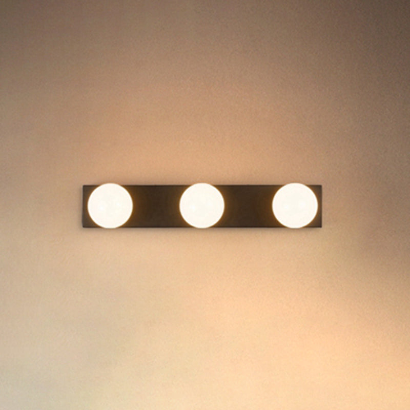 Metal Rectangle Wall Mounted Light Contemporary Style Black Wall Sconce Lighting