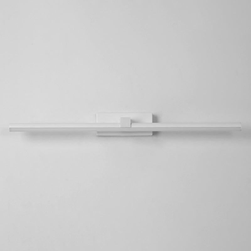 Elongated Bathroom Wall Mounted Light Fixture Metal LED Simple Wall Mounted Lighting in White