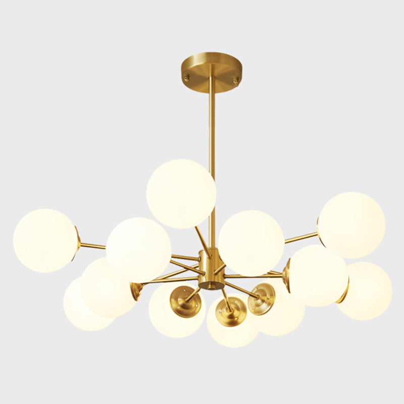 Frosted Glass Shade Chandelier Modern Chandelier for Living Room Bedroom