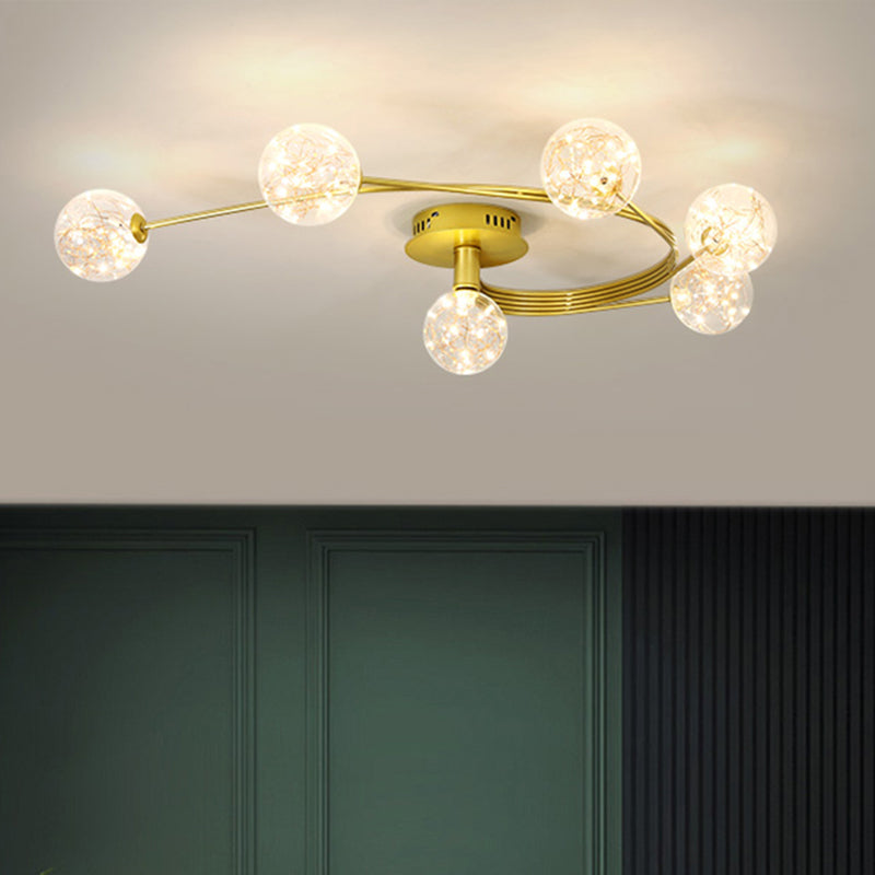 Luminaires modernes en verre transparent