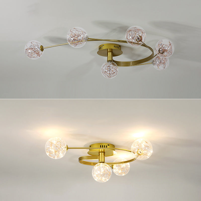 Luminaires modernes en verre transparent