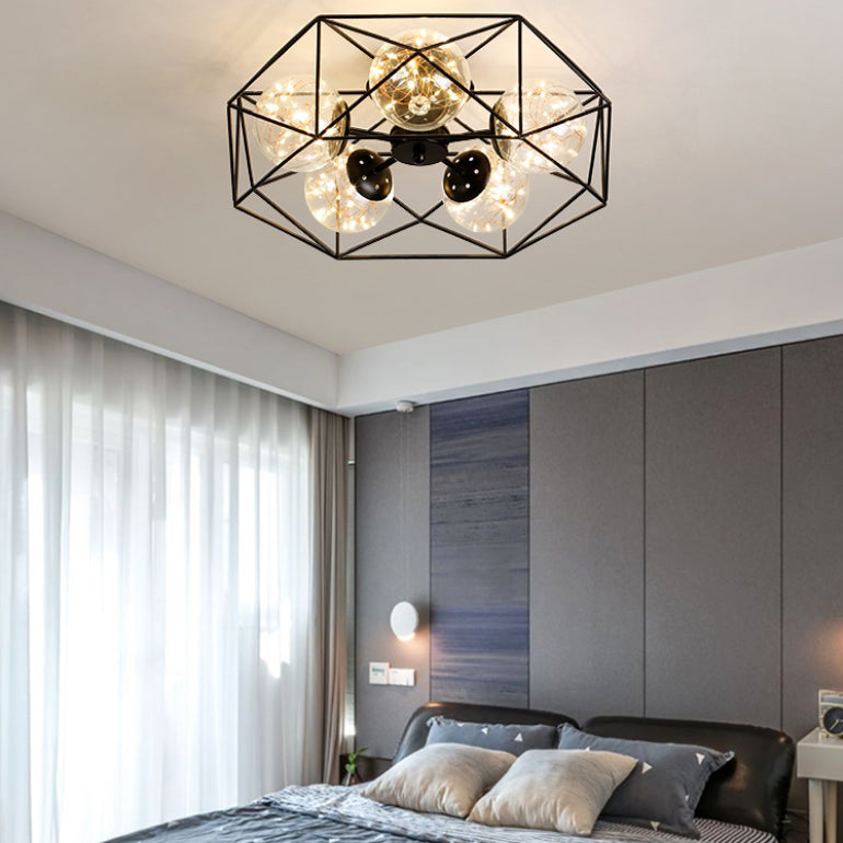 Nordic Modern Metall Flush Light Geometrische Deckenleuchte für Schlafzimmer