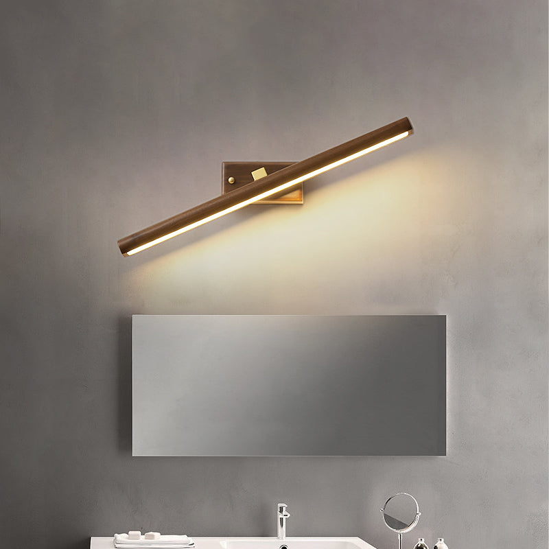 Wood Wall Mount Lamp Contemporary Vanity Wall Light Sconces for Bathroom