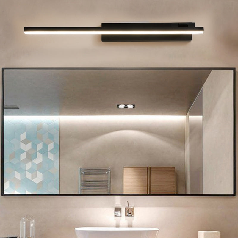 Lámpara lineal acrílica de tocador de tocador 1 luces minimalismo lámpara montada en la pared para baño