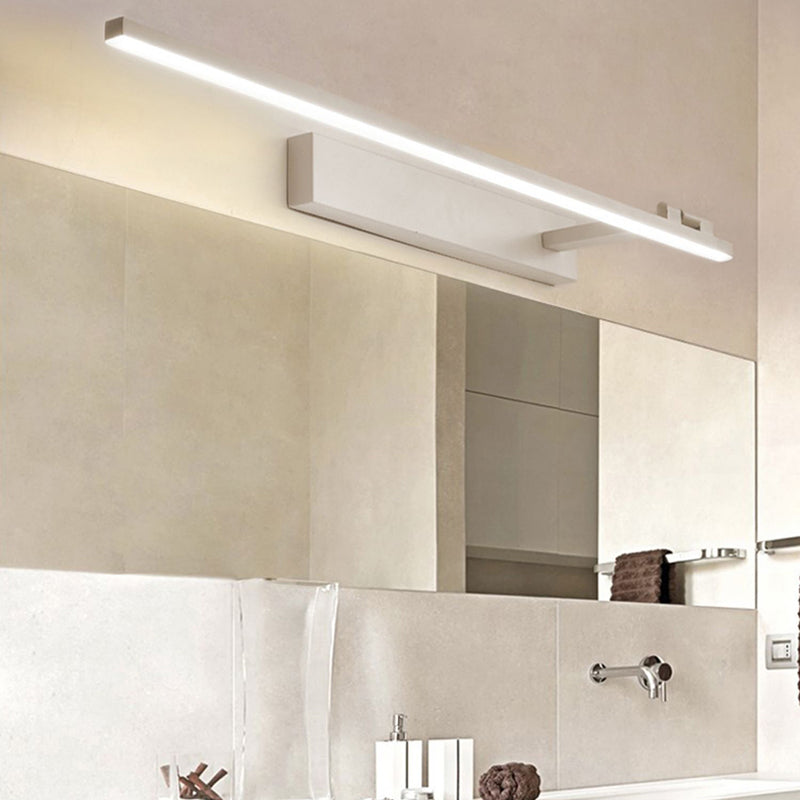 Lámpara lineal acrílica de tocador de tocador 1 luces minimalismo lámpara montada en la pared para baño