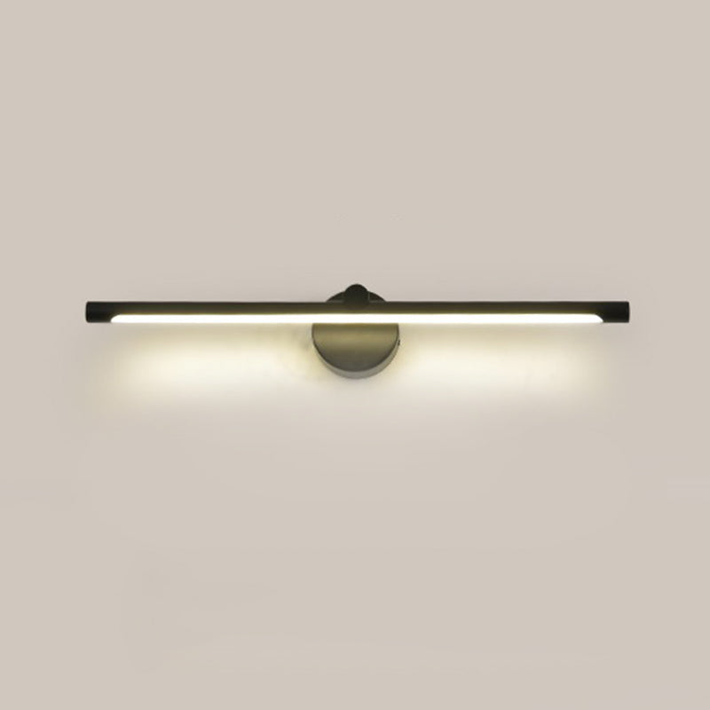 Black Acrylic Modern Wall Sconce 1-Light Linear Wall Mounted Lighting for Bathroom