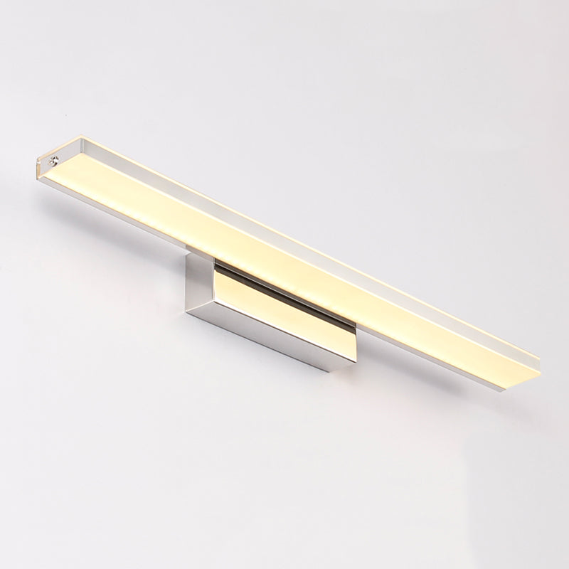 Stainless Steel Linear Wall Lamp Sconce Minimalism Sconce Light Fixture for Bathroom