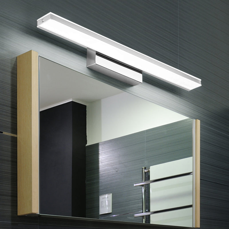 Stainless Steel Linear Wall Lamp Sconce Minimalism Sconce Light Fixture for Bathroom