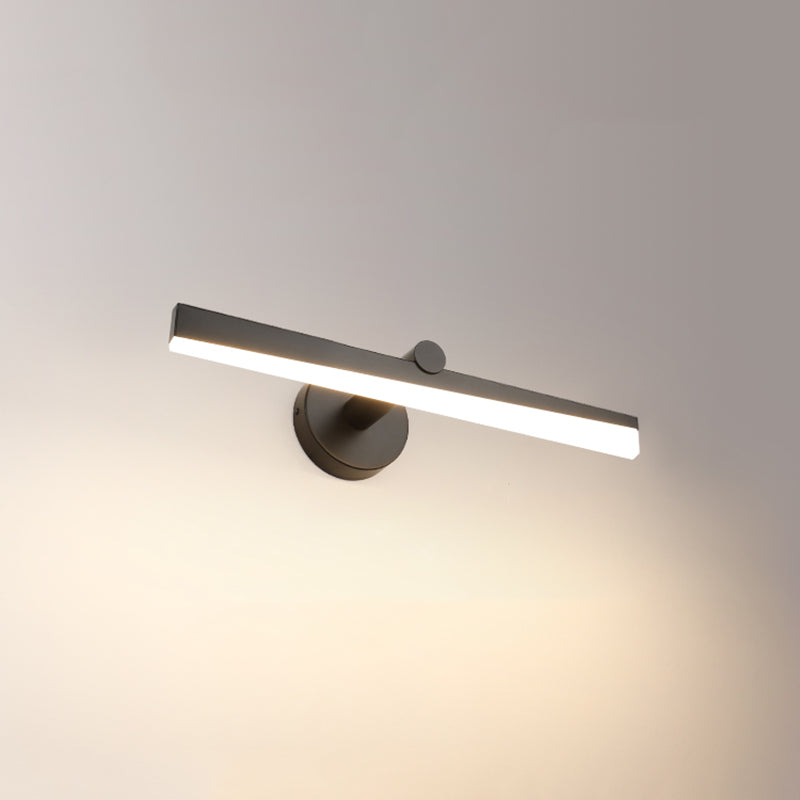 Minimalism 1-Light LED Wall Sconce Metal Linear Wall Mounted Light for Bathroom