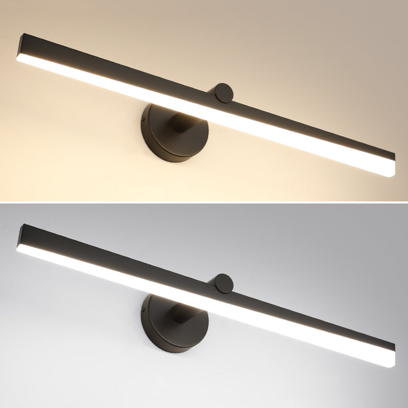 Minimalism 1-Light LED Wall Sconce Metal Linear Wall Mounted Light for Bathroom