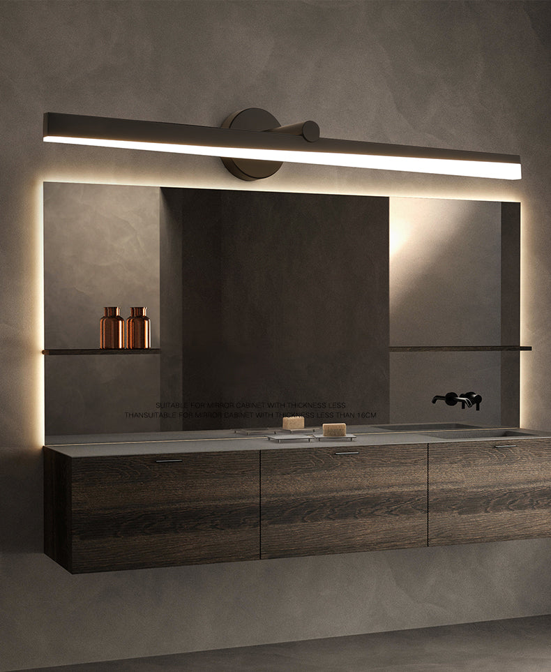 Minimalism 1-Light LED Wall Sconce Metal Linear Wall Mounted Light for Bathroom