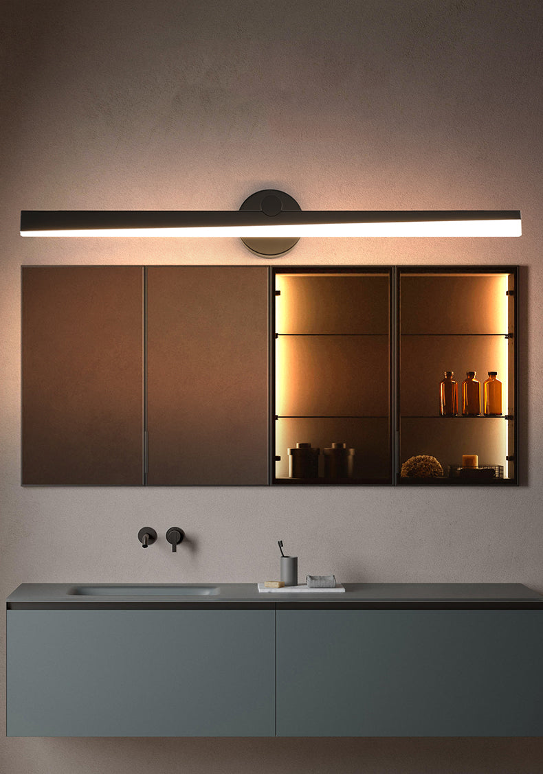 Minimalism 1-Light LED Wall Sconce Metal Linear Wall Mounted Light for Bathroom