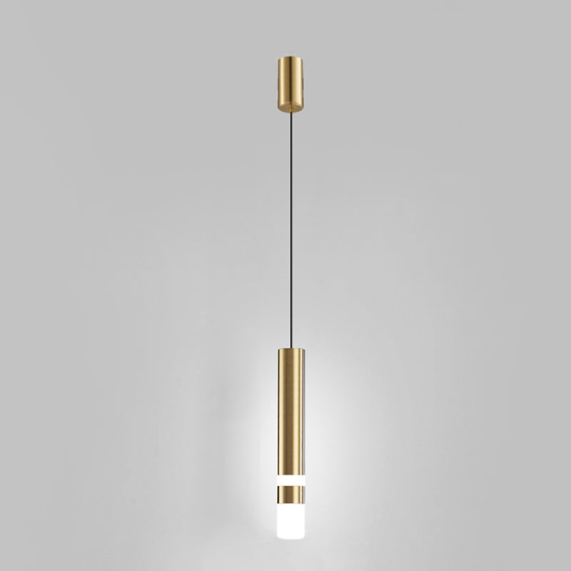 Lampe suscitée de suspension à LED cylindrique créative moderne avec de l'ombre acrylique