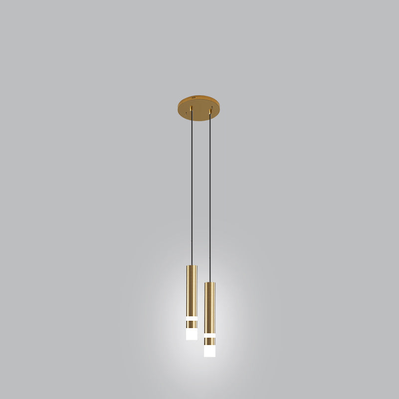 Lampe suscitée de suspension à LED cylindrique créative moderne avec de l'ombre acrylique