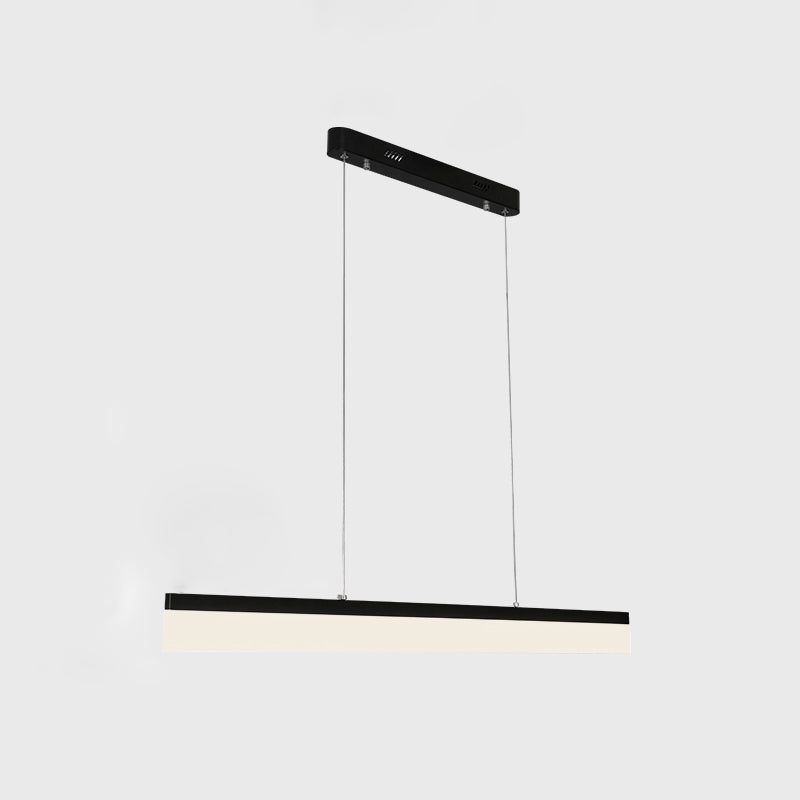 Black Metal Hanging Pendant Lights Modern Linear Hanging Lamps for Office