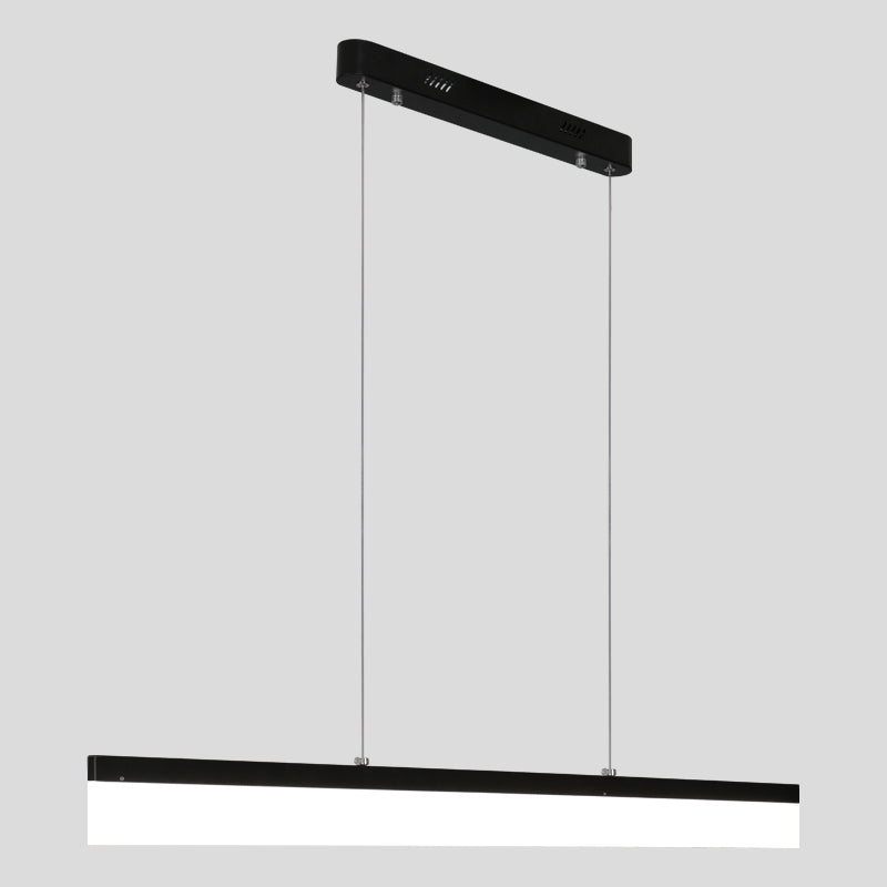 Black Metal Hanging Pendant Lights Modern Linear Hanging Lamps for Office