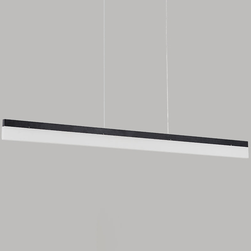 Black Metal Hanging Pendant Lights Modern Linear Hanging Lamps for Office