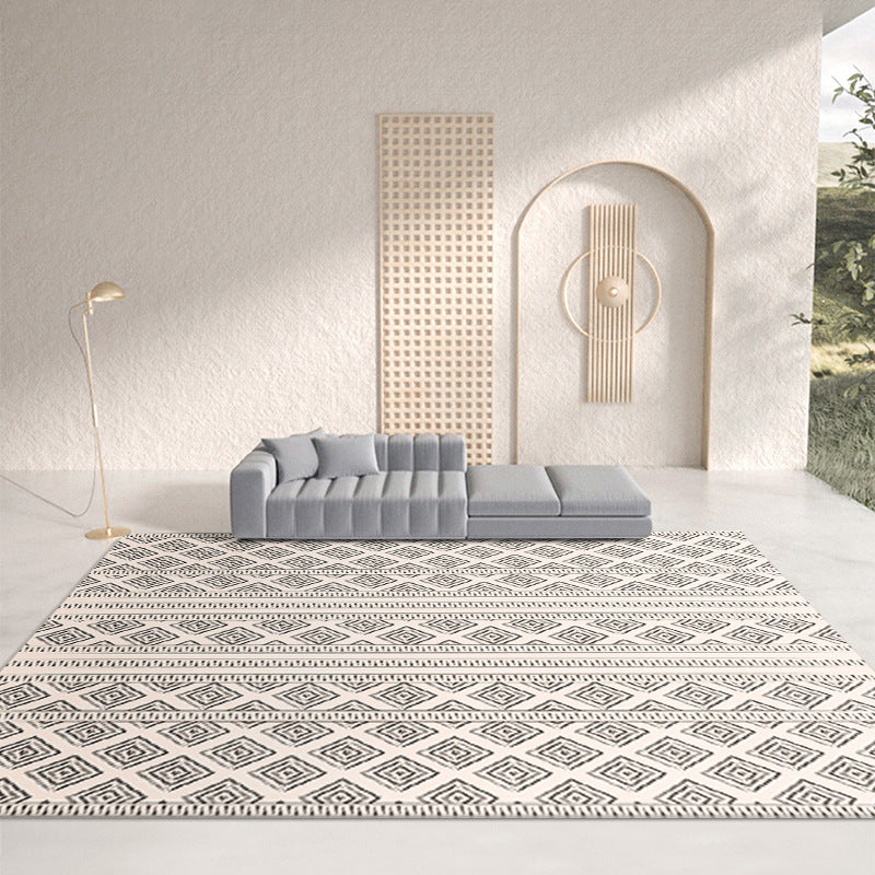 Area de la sala de estar de naranja alfombra bohemia americana del área del patrón de la alfombra alfombra anti-cañón