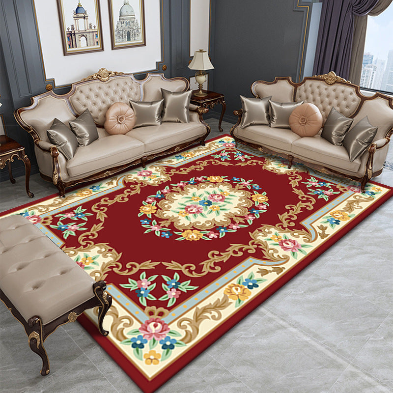 Nostalgia Home Decoration Carpet Tribal Pattern Area Rug Polyester Washable Indoor Carpet