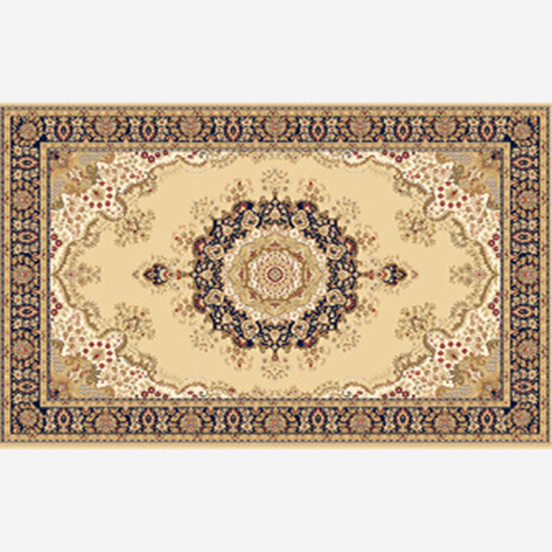 Shabby Chic Living Room Rug Tribal Print Area Rug Polyester Non-Slip Backing Area Carpet