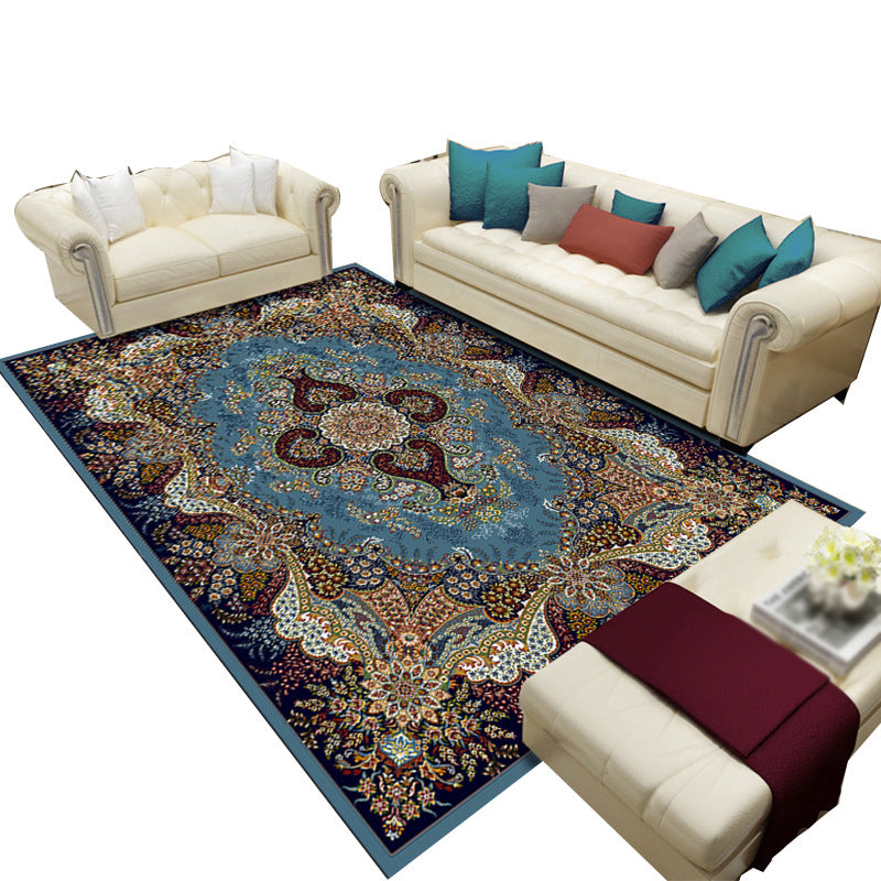 Bruin Marokko Area Rug Polyester Tribal Pattern Area Tapijt Anti-slip Tapijt voor woningdecoratie