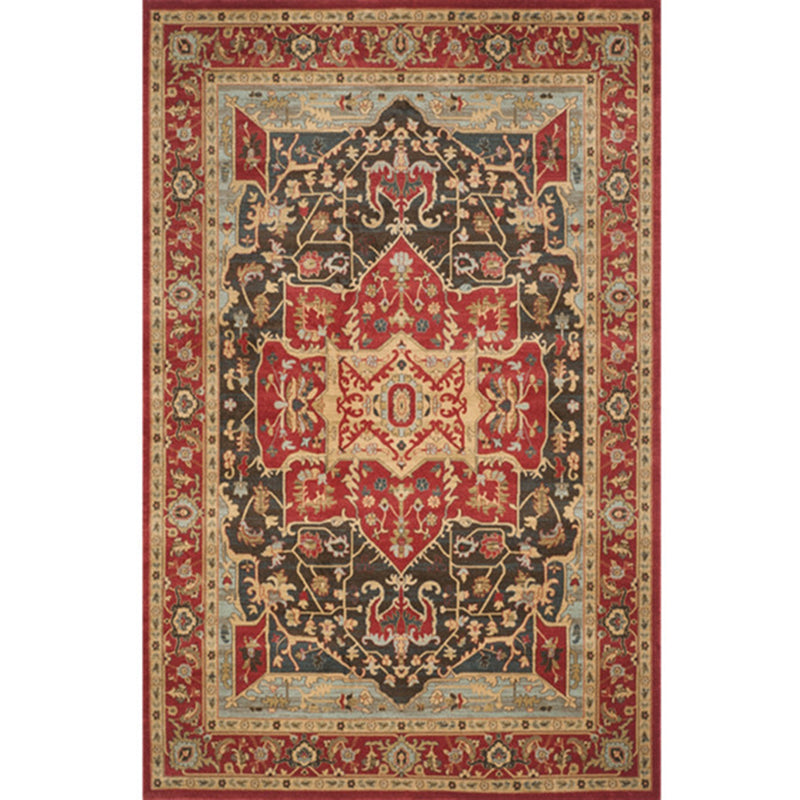 Antique Home Decoration Carpet Tribal Pattern Polyester Indoor Rug Stain Resistant Area Carpet