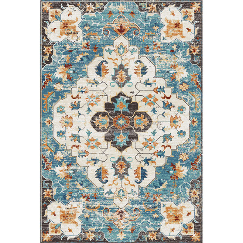 Antique Home Decoration Carpet Tribal Pattern Polyester Indoor Rug Stain Resistant Area Carpet