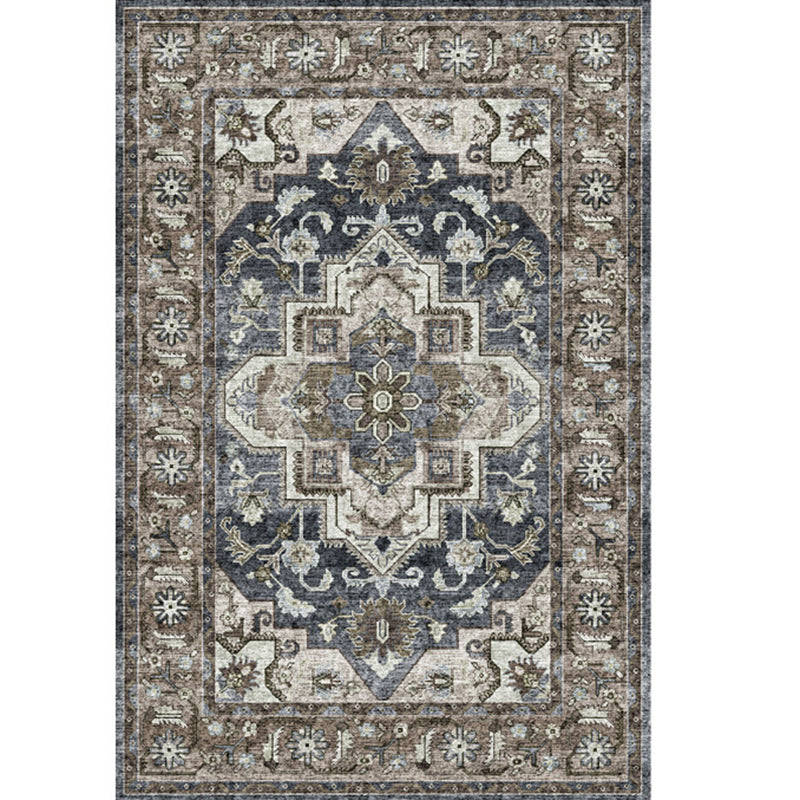 Classical Tribal Print Carpet Polyester Indoor Carpet Non-Slip Backing Rug for Home Decoration