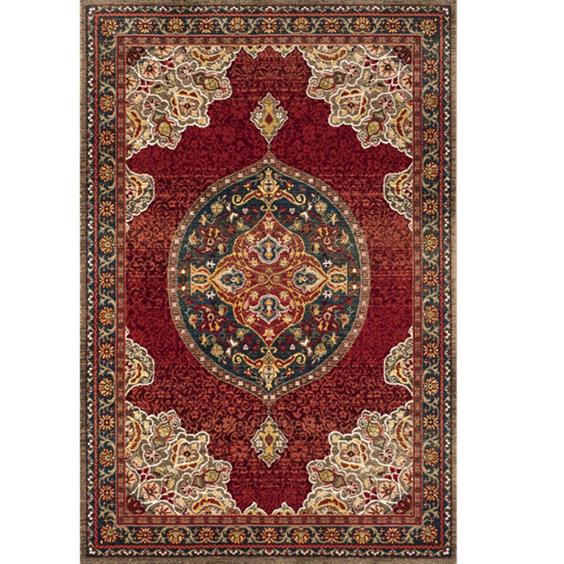 Classical Tribal Print Carpet Polyester Indoor Carpet Non-Slip Backing Rug for Home Decoration