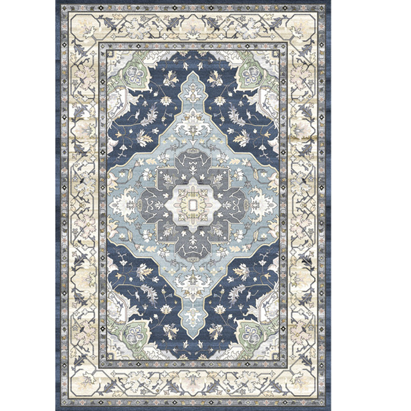 Tapis de tapis à imprimé tribal classique Polyester tapis de support non glissant pour décoration de la maison