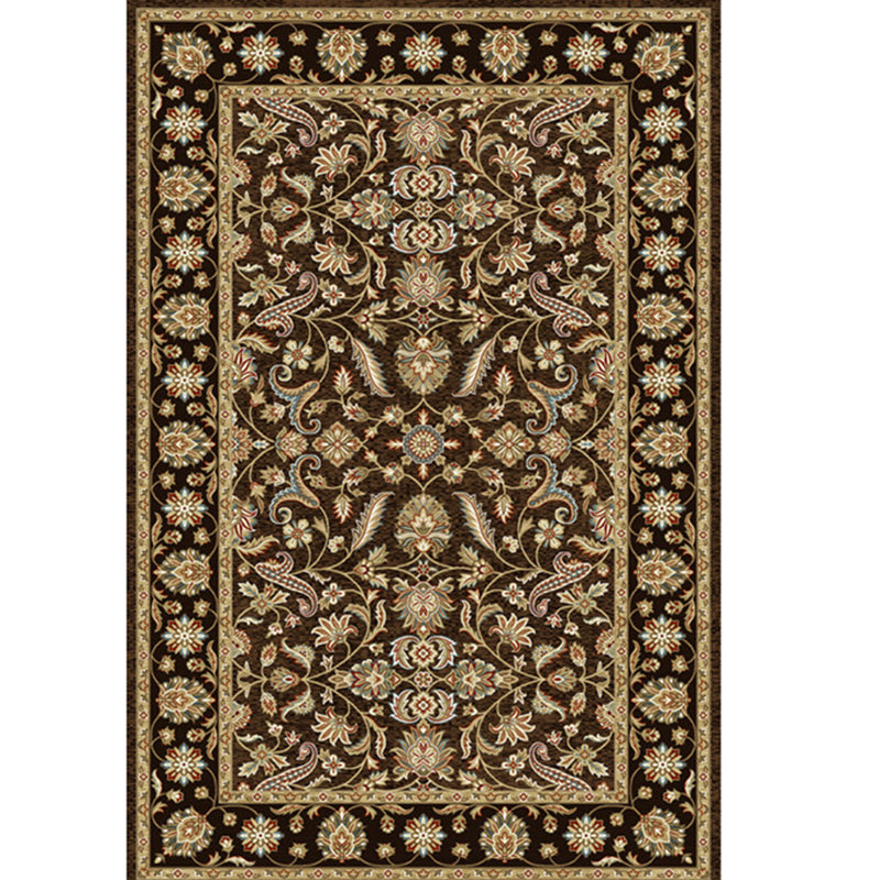 Tapis de tapis à imprimé tribal classique Polyester tapis de support non glissant pour décoration de la maison