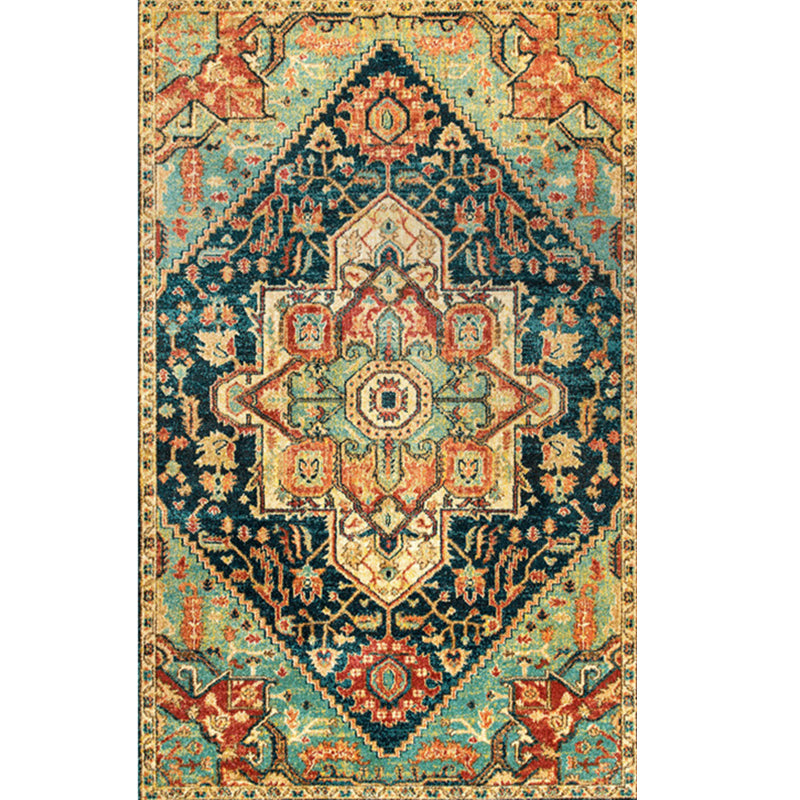 Classical Tribal Print Carpet Polyester Indoor Carpet Non-Slip Backing Rug for Home Decoration