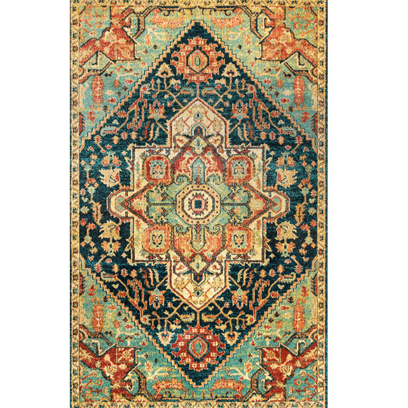 Classical Tribal Print Carpet Polyester Indoor Carpet Non-Slip Backing Rug for Home Decoration