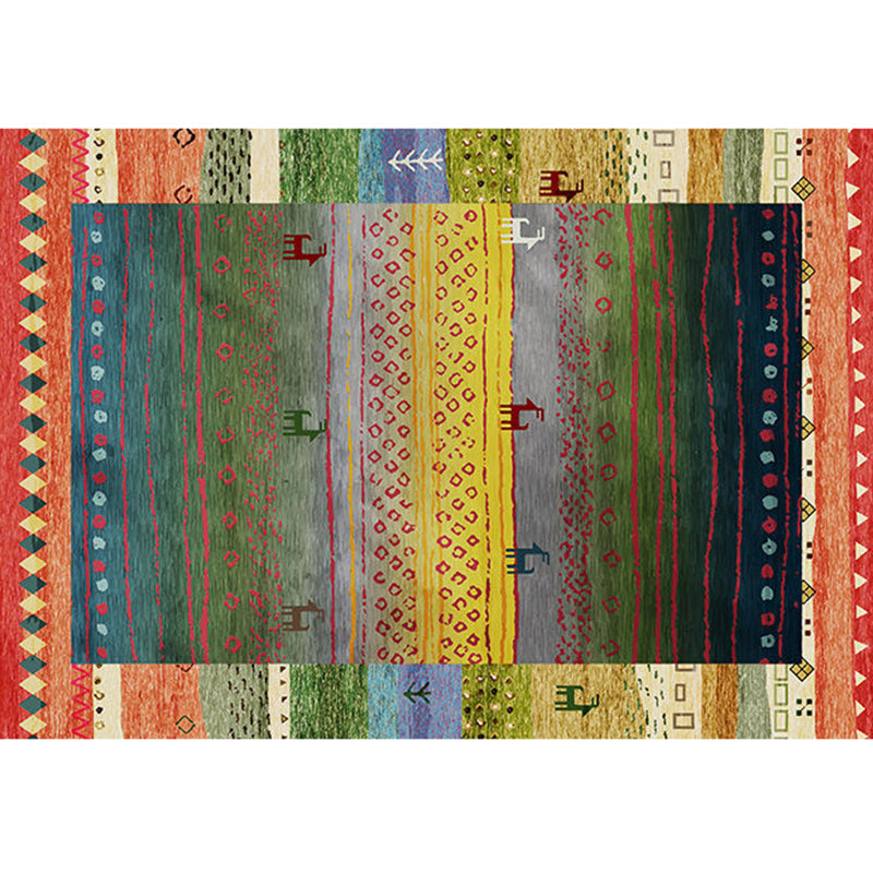 Boho-Chic Color Mixed Carpet Home Decoration Area Rug Polyester with Non-Slip Backing Rug