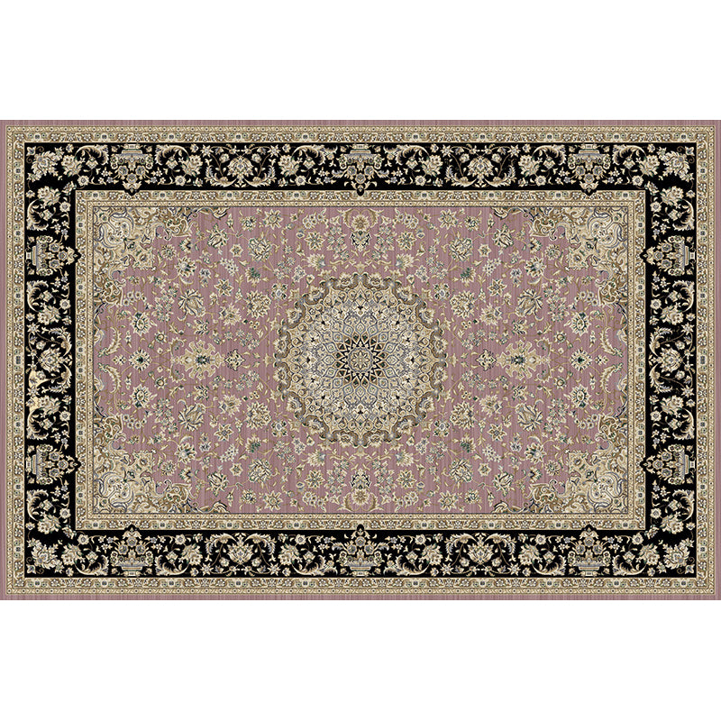 Nostalgie Rapis intérieur Tapis floral Primper du milieu du siècle Polyester Tapis de support sans glissement pour le salon