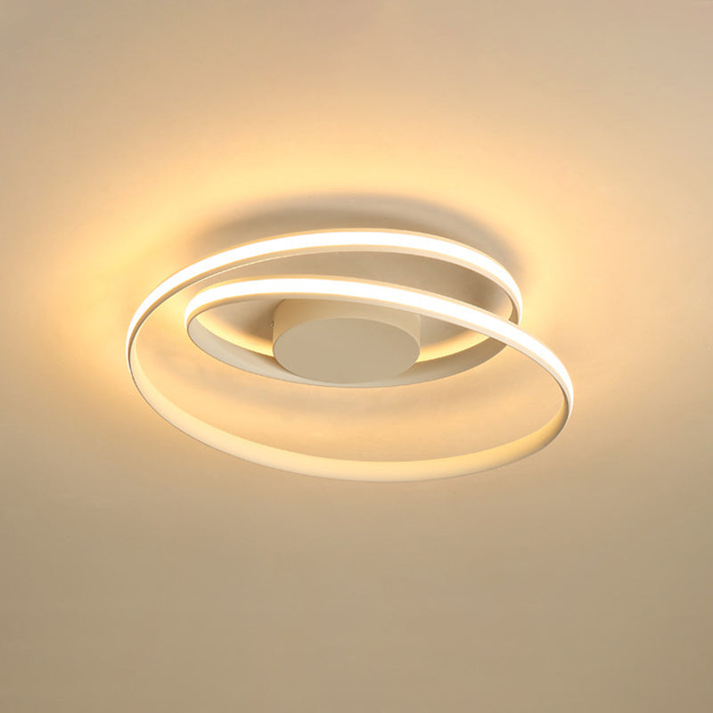 Modern Minimalist Indoor LED Ceiling Light Aluminium Linear Flush Mount with Silicone Shade