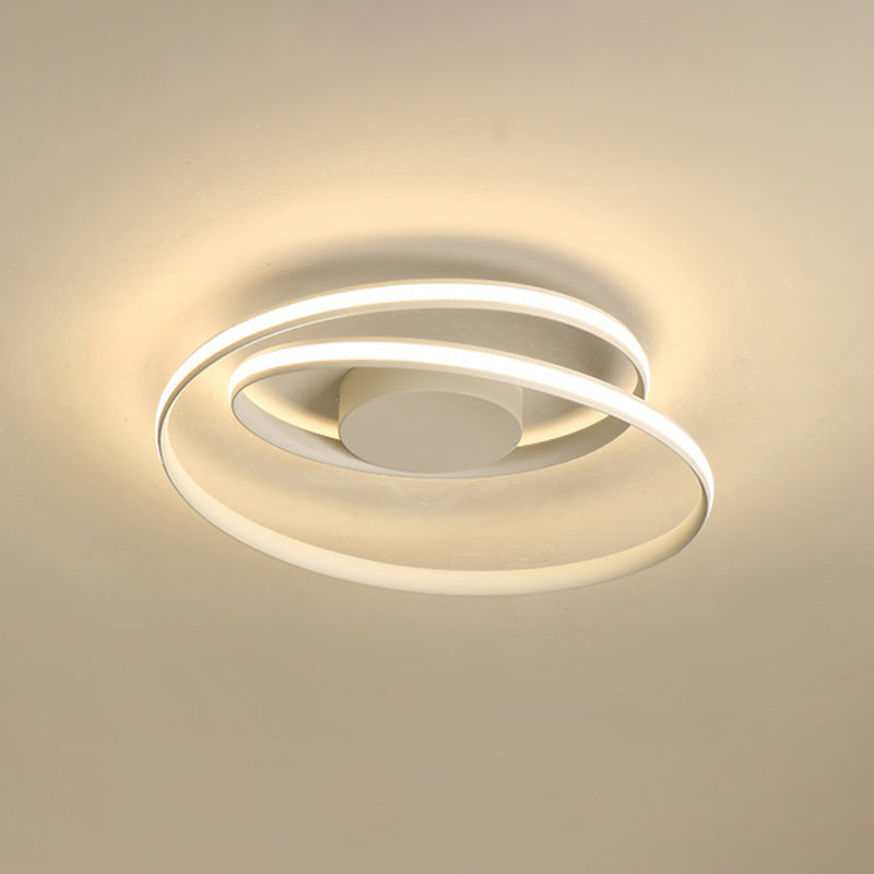 Modern Minimalist Indoor LED Ceiling Light Aluminium Linear Flush Mount with Silicone Shade