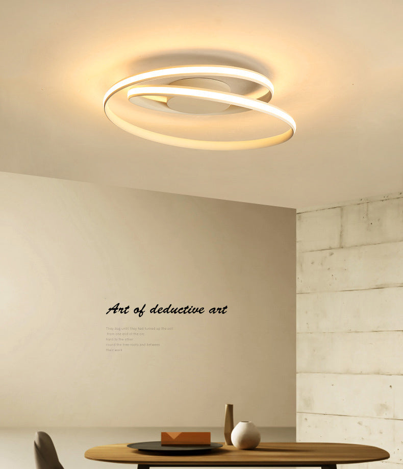 Modern Minimalist Indoor LED Ceiling Light Aluminium Linear Flush Mount with Silicone Shade