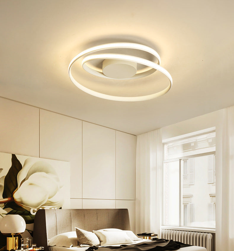 Modern Minimalist Indoor LED Ceiling Light Aluminium Linear Flush Mount with Silicone Shade