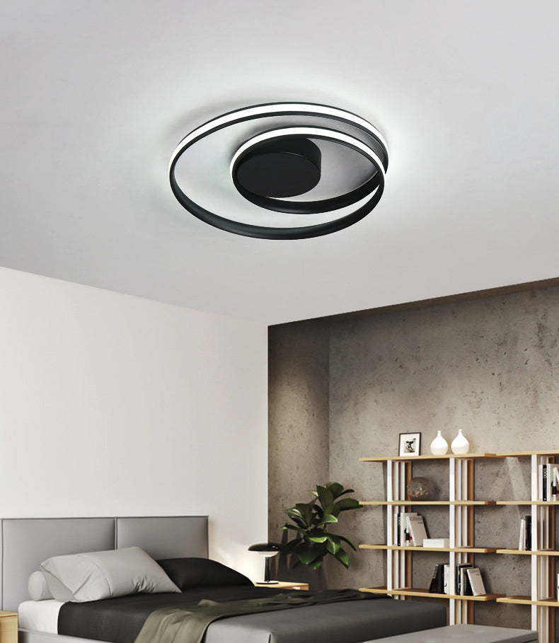 Modern Minimalist Indoor LED Ceiling Light Aluminium Linear Flush Mount with Silicone Shade