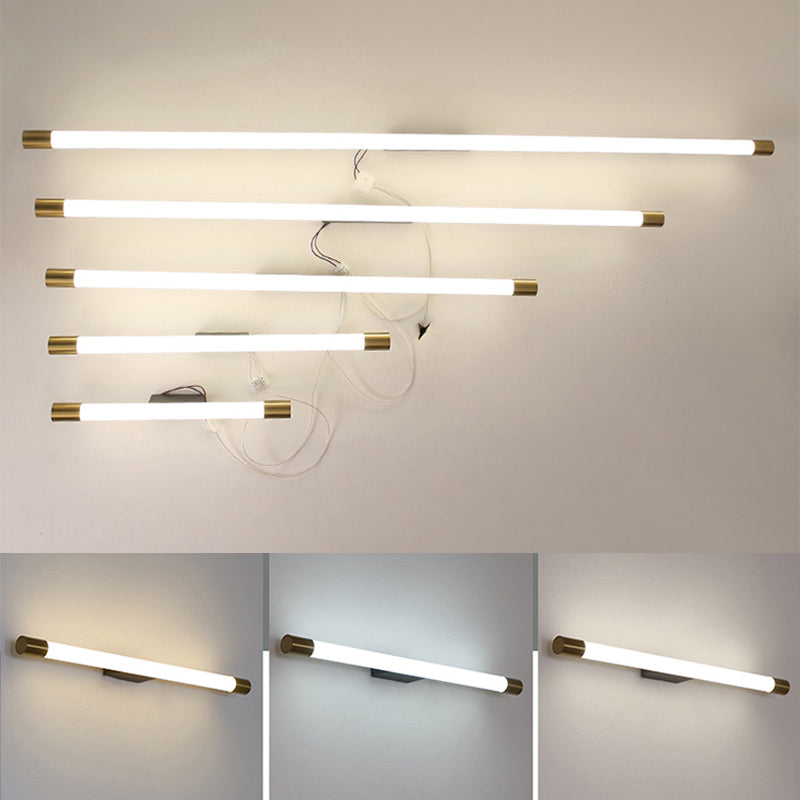 Gold lineare LED -Wandlampe im modernen prägnanten Aluminiumwandleuchten mit Acrylschatten