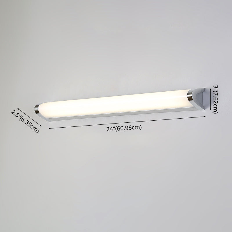 Silber lineare LED -Wandlampe im modernen minimalistischen Aluminiumwandlicht mit Acrylschatten