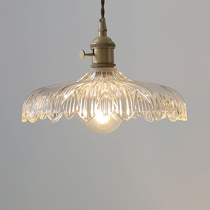 1-licht glazen gesuspendeerde verlichtingsarmatuur vintage hanglichtkit voor eetkamer