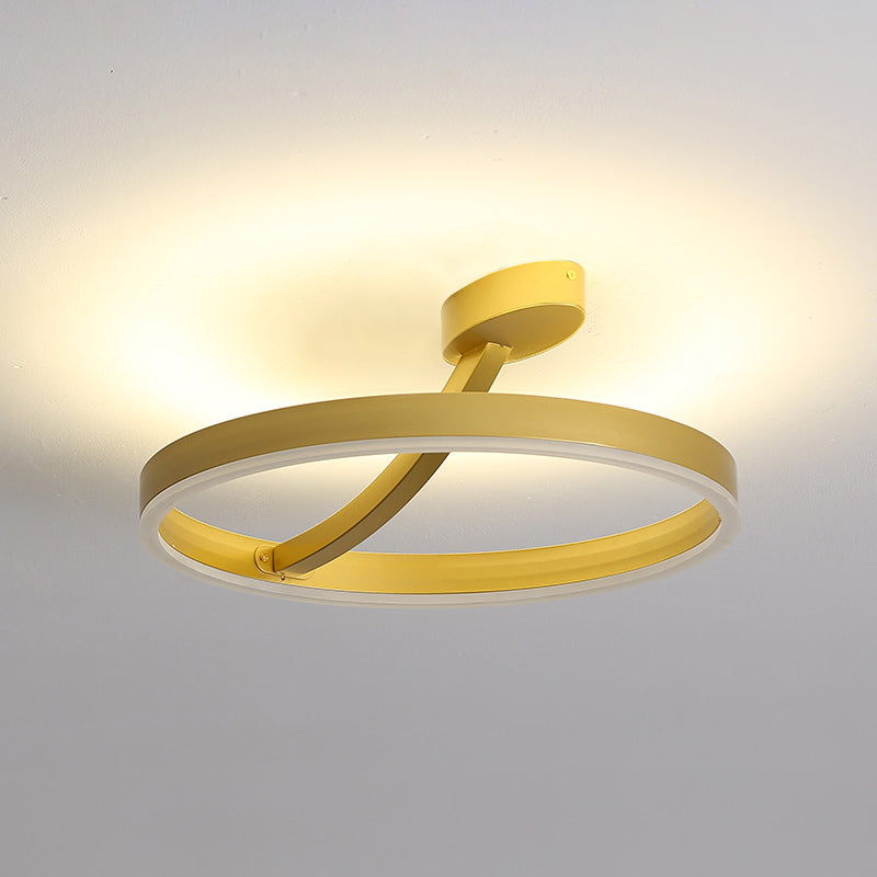 Moderne kreative LED -Semi -Flush -Mount -Aluminium -Lineardecke mit Acrylschatten