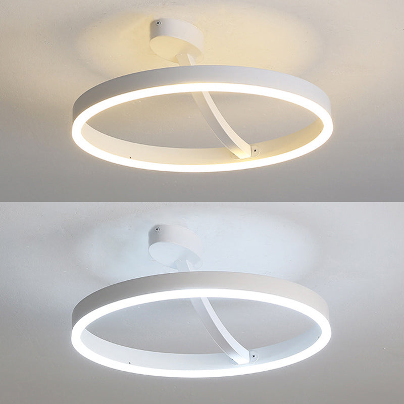 Moderne creatieve LED Semi Flush Mount Aluminium lineair plafondarmatuur met acrylschaduw