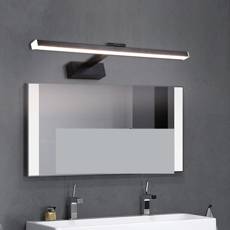 Metal Strip Wall Mounted Light Fixture Minimalist LED Wall Mount Lighting for Bathroom